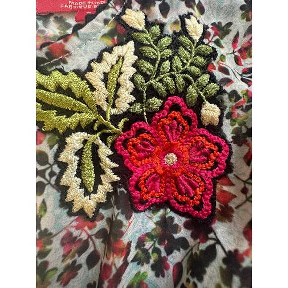 Bhanuni by Jyoti Anthropology Cute Printed Dress W/Embroidered Flower Size 2 - Picture 11 of 11